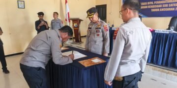Kapolres Mappi Pimpin Sosialisasi DIPA  Dan Penandatanganan Fakta Integritas Tahun Anggaran 2026
