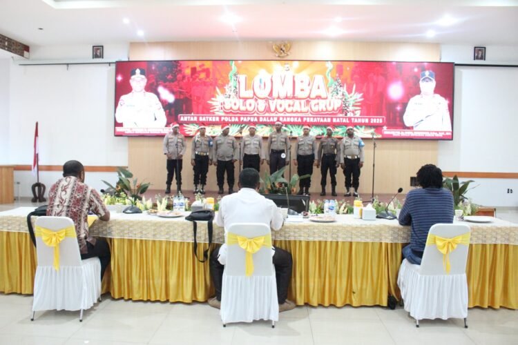 Polda Papua Gelar Lomba Nyanyi Solo dan Vocal Grup dalam Rangka Perayaan Natal 2025