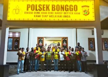 Pererat Silaturahmi, Polsek Bonggo Gelar Family Gathering Sekaligus Perpisahan Anggota