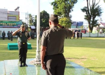 Pimpin Upacara 17-an dan Jam Komandan, Dandim 1310/Bitung Ingatkan Pam Personel dan Bijak Menggunakan Medsos