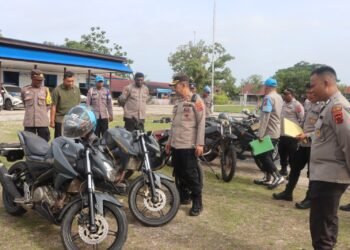 Apel Kendaraan Dinas, Kapolres Mappi Tekankan Perawatan Dan Kelengkapan Berkendara