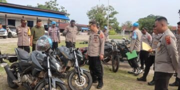 Apel Kendaraan Dinas, Kapolres Mappi Tekankan Perawatan Dan Kelengkapan Berkendara