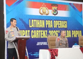 ‎Polda Papua Gelar Latpraops Ketupat Cartenz 2026, Siapkan Pengamanan Idul Fitri di Wilayah Papua