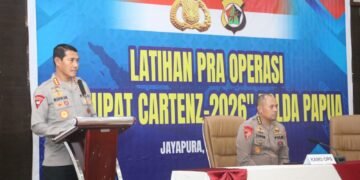 ‎Polda Papua Gelar Latpraops Ketupat Cartenz 2026, Siapkan Pengamanan Idul Fitri di Wilayah Papua