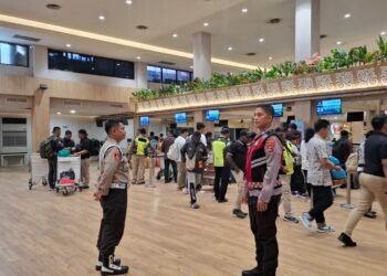 Jelang Arus Mudik Idul Fitri, Pengamanan Posko Angkutan Lebaran di Bandara Sentani Berjalan Kondusif
