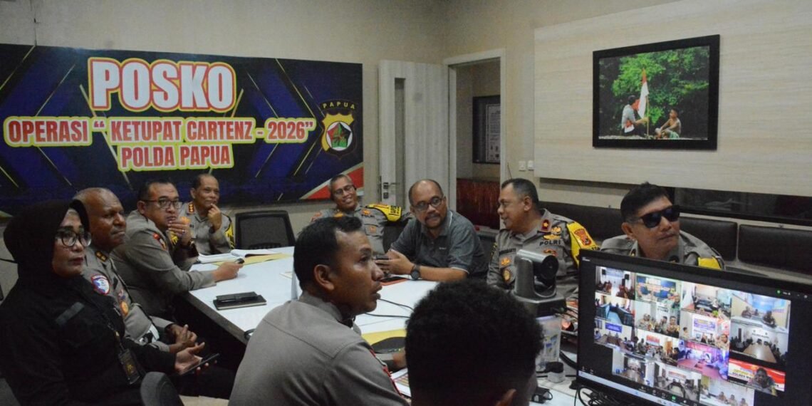 Polda Papua Gelar Anev Harian Operasi Ketupat Cartenz 2026, Tekankan Sinergi dan Pelayanan Humanis