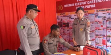 Subsatgas Dokkes Polda Papua Berikan Layanan Kesehatan bagi Personel Pos Pelayanan Operasi Ketupat Cartenz 2026