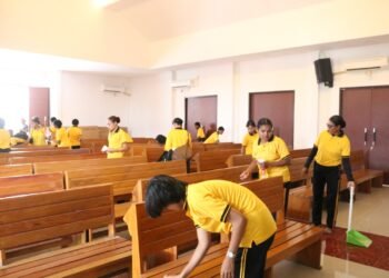 Persiapan Peresmian Gereja Terang Bhara Daksa, Personel Polda Papua Gelar Kurve Bersama dan Gladi