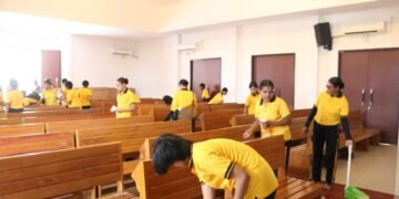 Persiapan Peresmian Gereja Terang Bhara Daksa, Personel Polda Papua Gelar Kurve Bersama dan Gladi