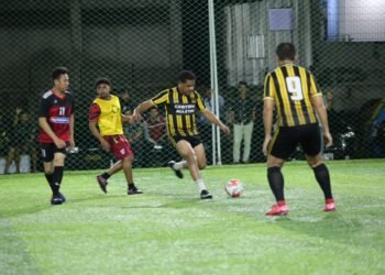 Pererat Sinergitas Melalui Olahraga, Tim Minisoccer Polda Papua Taklukkan Pertamina Patra Niaga dalam Laga Persahabatan