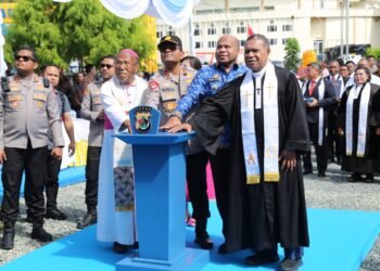 Peresmian Gereja Oikumene Terang Bhara Daksa Polda Papua Perkuat Pembinaan Mental dan Spiritual Personel