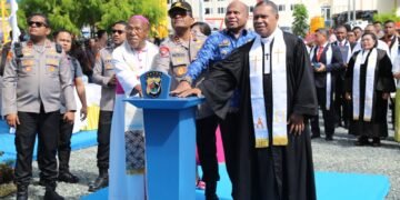 Peresmian Gereja Oikumene Terang Bhara Daksa Polda Papua Perkuat Pembinaan Mental dan Spiritual Personel