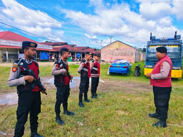 Sat Samapta Polres Sarmi Intensifkan Patroli di Pasar Sentral Mararena, Situasi Tetap Kondusif