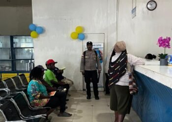 Situasi Aman, Pengamanan Objek Vital Bank Papua Karubaga Berjalan Lancar