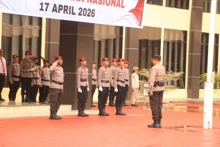 Polda Papua Gelar Upacara Hari Kesadaran Nasional di Mapolda Baru Koya Koso
