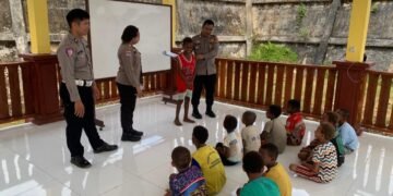 Polres Boven Digoel Gelar Ruang Edukasi Bagi Anak Putus Sekolah, Tingkatkan Literasi Dan Pola Hidup Sehat