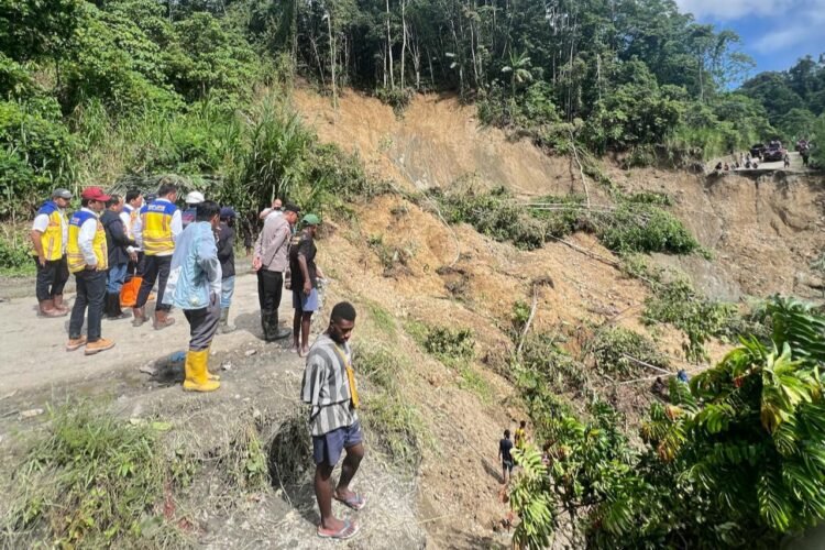 Polres Keerom dan Kementerian PUPR Tinjau Longsor di Jalur Trans Papua, Jalan Alternatif Segera Dibangun 