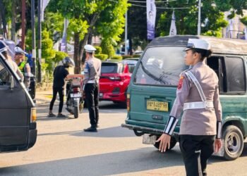 Tanamkan Kedisiplinan Dalam Berkendara, Sat Lantas Polresta Laksanakan Giat Hunting