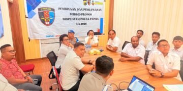 Propam Polda Papua Laksanakan Pemeriksaan Senjata Api dan Sosialisasi Pembinaan PNPP di Lingkungan Polda Papua