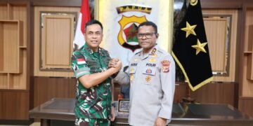 Audiensi Kapolda Papua Bersama Pangdam XVII/Cenderawasih Perkuat Sinergitas TNI–Polri