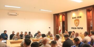 Optimalkan Persiapan, Polda Papua Gelar Rapat Penyerahan Jabatan Karo Ops Dan Pengantar Tugas 