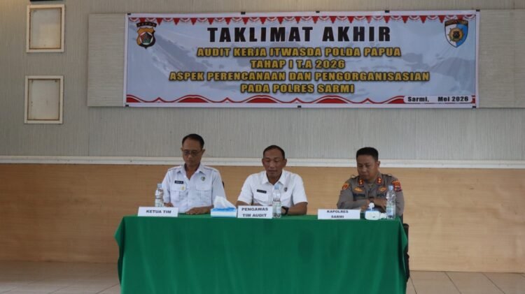 Polres Sarmi Ikuti Taklimat Akhir Audit Kinerja Itwasda Polda Papua Tahap I TA 2026 