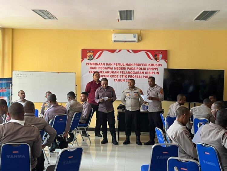 Hari Ke-4 Pelaksanaan PNPP, Polda Papua Perkuat Pembinaan Mental dan Disiplin Personel