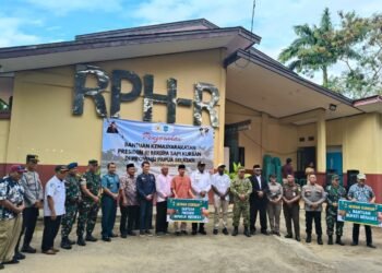 Polres Merauke Hadiri Penyerahan Sapi Banmas Presiden RI, Wujud Kepedulian Menjelang Idul Adha 