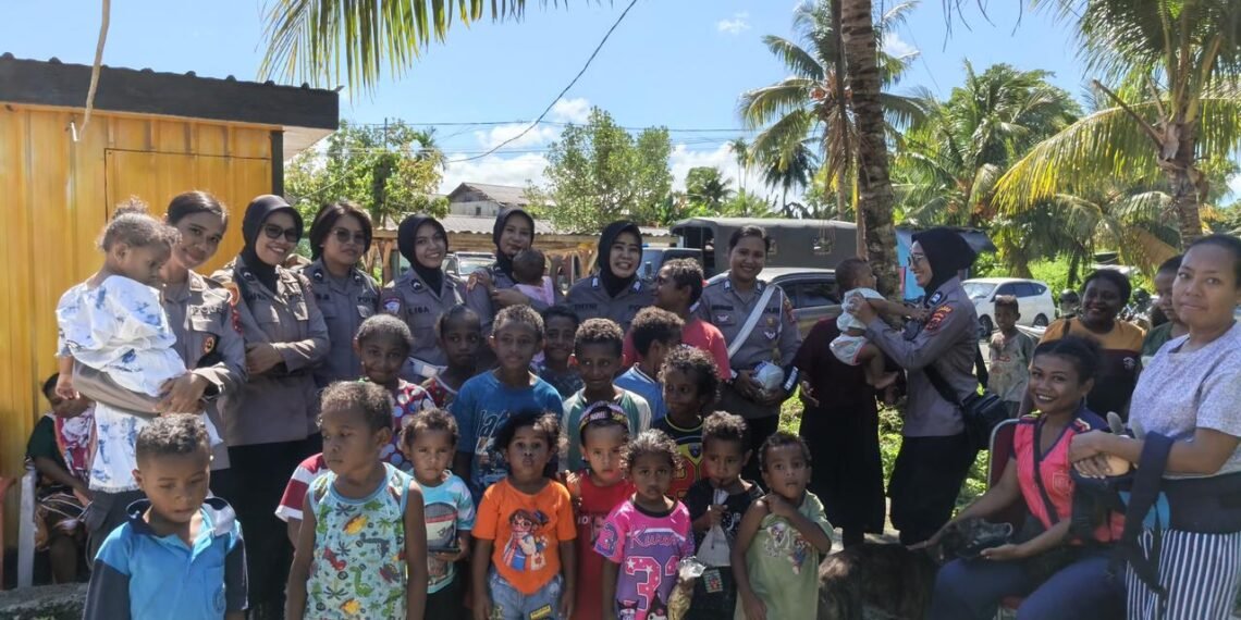 Hadir di Tengah Duka, Polres Biak Numfor Berikan Trauma Healing bagi Warga Terdampak Ledakan Kompleks Ikan Biak