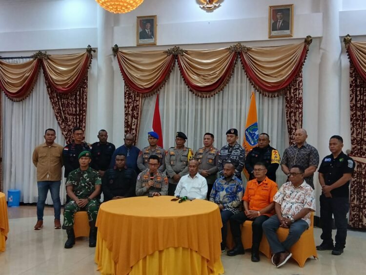 Tim Gabungan Sampaikan Perkembangan Penanganan Ledakan Diduga Bom Peninggalan Perang Dunia II di Biak Numfor
