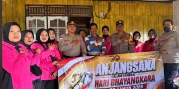 Sambut Hari Bhayangkara ke-80, Polsek Tanah Miring Berbagi Kasih kepada Warga dan Purnawirawan Polri
