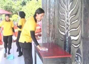 ‎Wujud Kepedulian dan Kebersamaan, Polda Papua Gelar Bhakti Religi di Vihara Arya Dharma