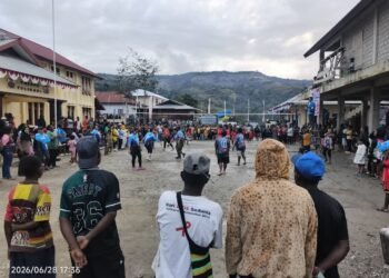 Semangat Sportivitas Kian Membara, Lomba Voli Putri HUT Bhayangkara ke-80 Polres Tolikara Masuki Babak Semifinal