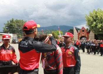 235 Casis Bintara Polri Resmi Ikuti Upacara Tradisi Penerimaan di SPN Polda Papua