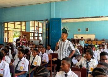 Tanamkan Kesadaran Sejak Dini, Satresnarkoba Polres Sarmi Bekali Pelajar Baru Pengetahuan Bahaya Narkoba