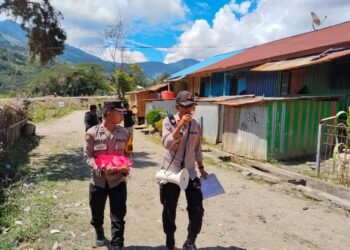Jelang HUT ke-81 RI, Polres Tolikara Ajak Warga Kibarkan Merah Putih