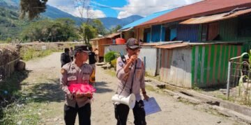 Jelang HUT ke-81 RI, Polres Tolikara Ajak Warga Kibarkan Merah Putih