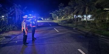 Patroli Blue Light Warnai Libur Maulid Nabi, Satlantas Waropen Jaga Kamseltibcarlantas