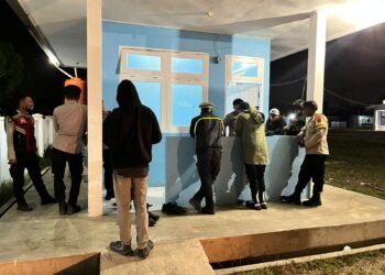 Patroli Malam Polres Mamberamo Tengah, Pastikan Situasi Kobakma Tetap Kondusif