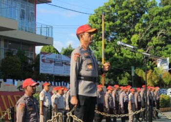 KA SPN Polda Papua Pimpin Upacara Penutupan dasar Bhayangkara dan Pengukuhan Resimen Siswa Diktuk Bintara Polri T.A. 2026
