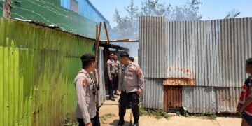 Sinergi Polri, TNI dan Warga, Kebakaran Lahan di Kampung Harapan Makmur Berhasil Dipadamkan