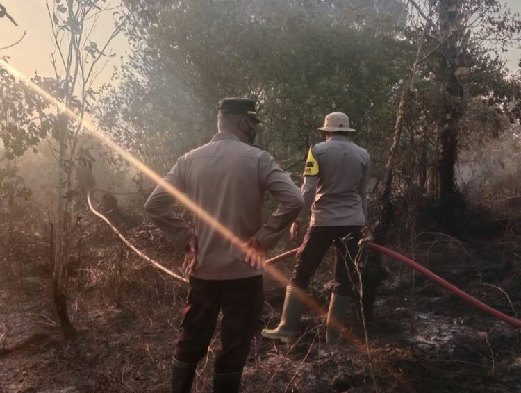 Respons Cepat Polri Bersama TNI dan BPBD, Karhutla di Padwa Sup Berhasil Dipadamkan